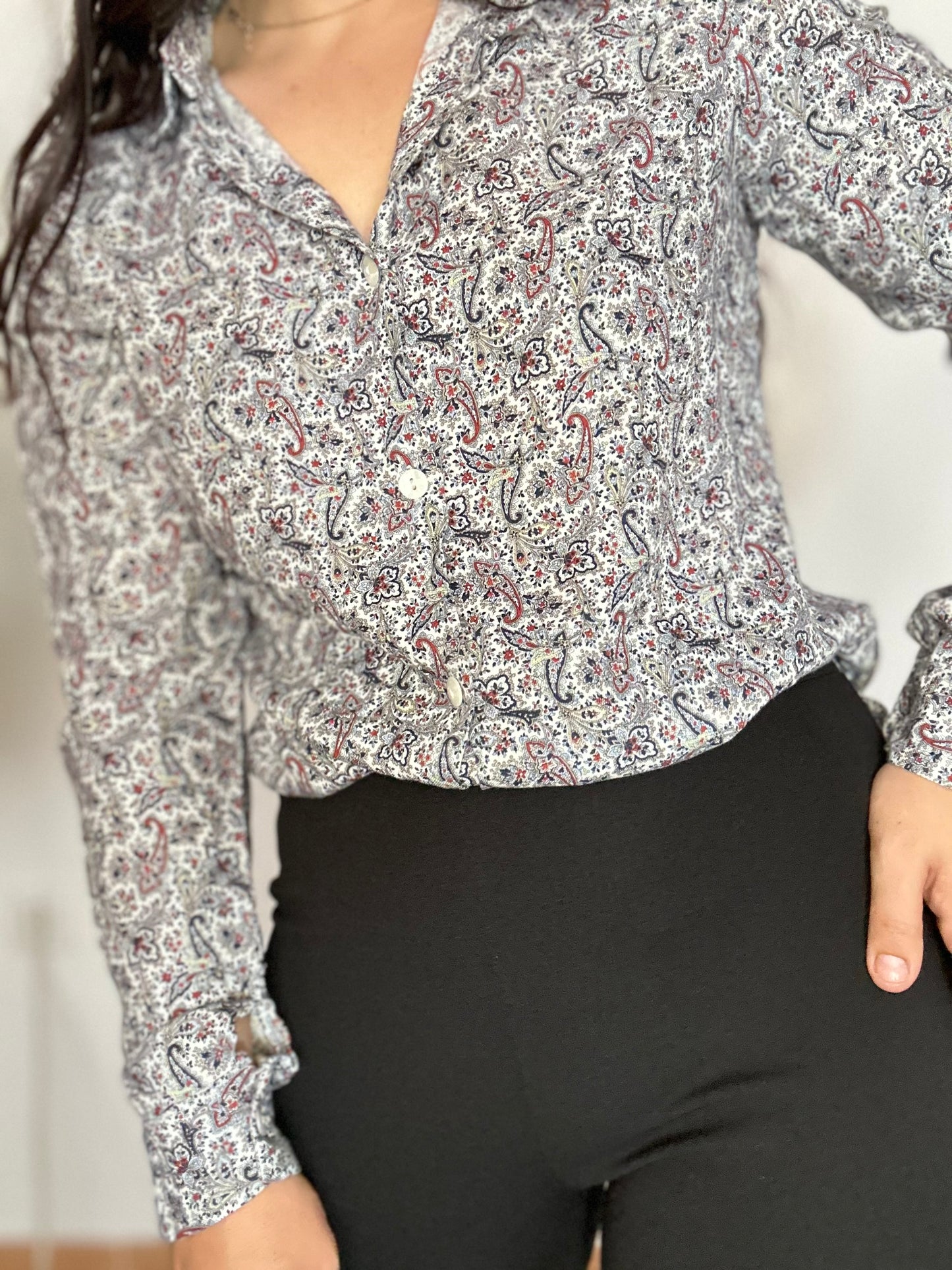 Camisa vintage estampado paisley