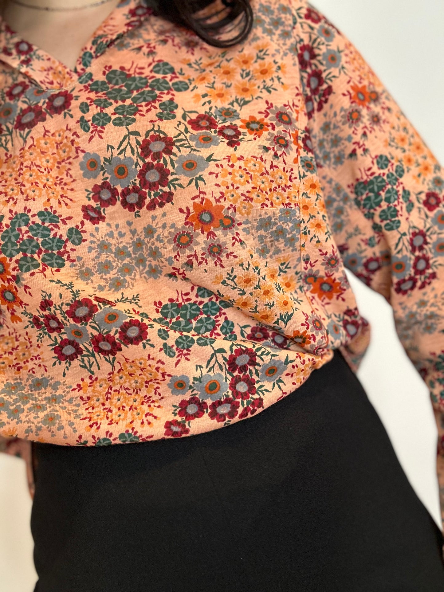 Blusa vintage estampado floral