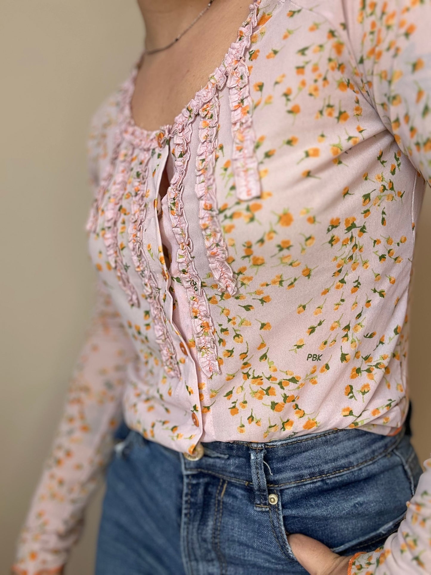 Camisa vintage coquette