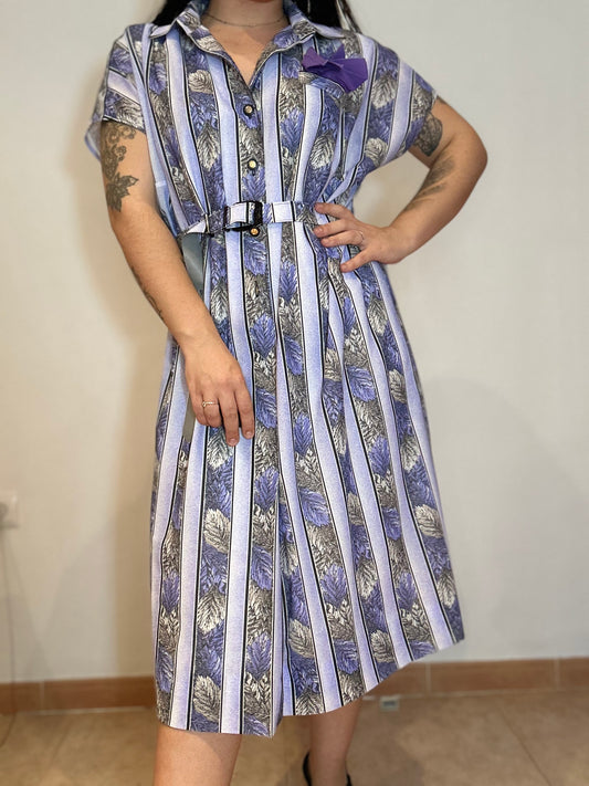 Vestido vintage camisero estampado