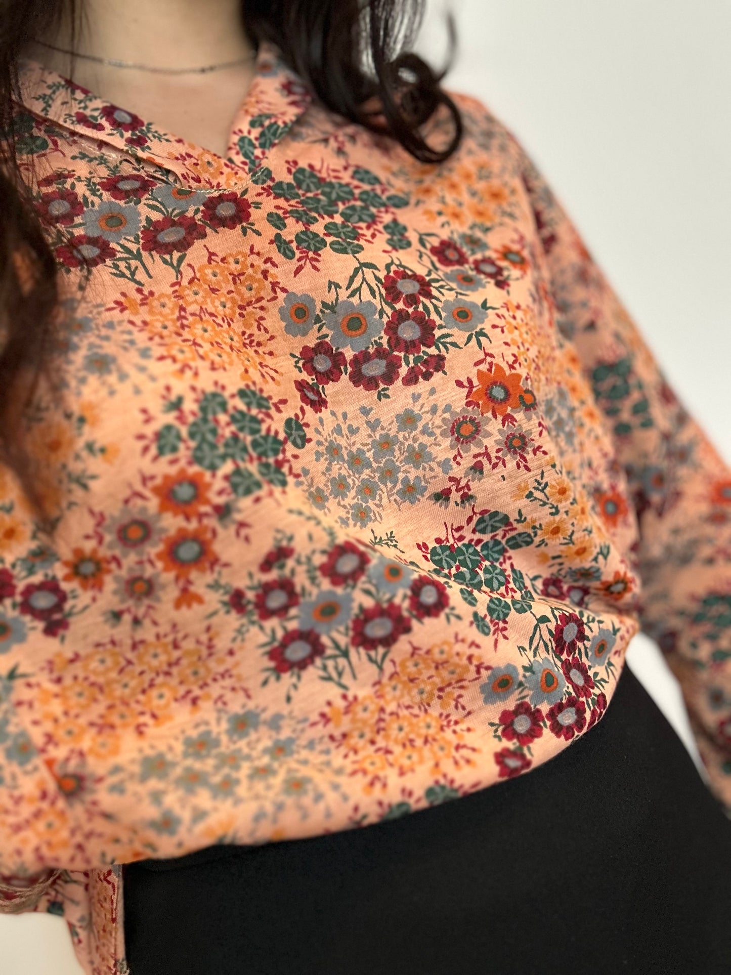 Blusa vintage estampado floral