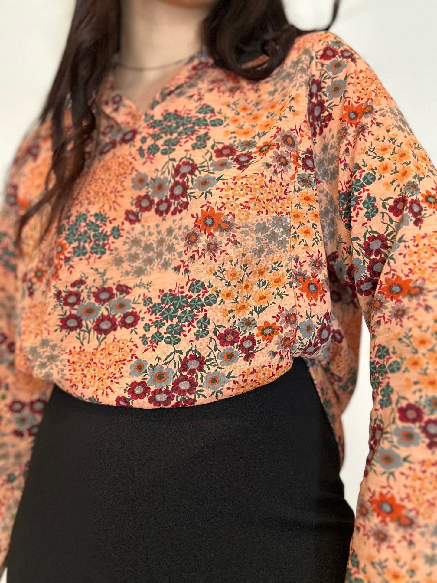 Blusa vintage estampado floral