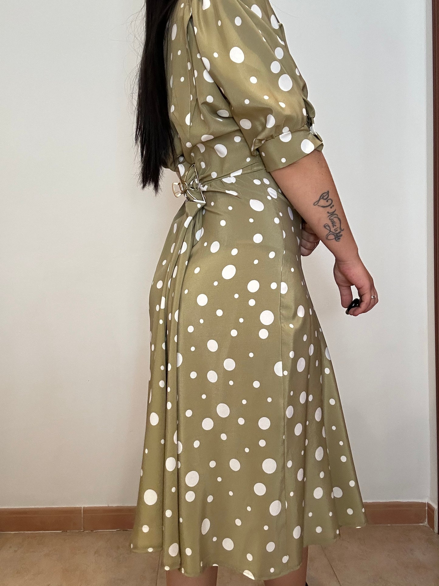 Vestido vintage estampado lunares