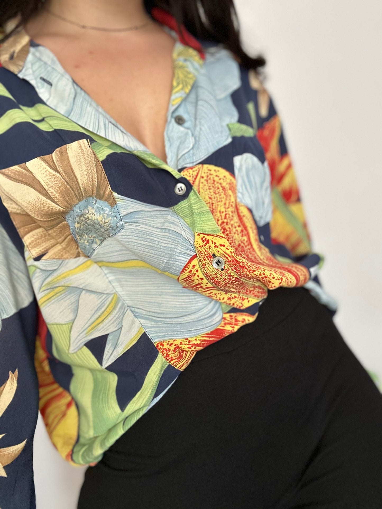 Camisa vintage estampado floral