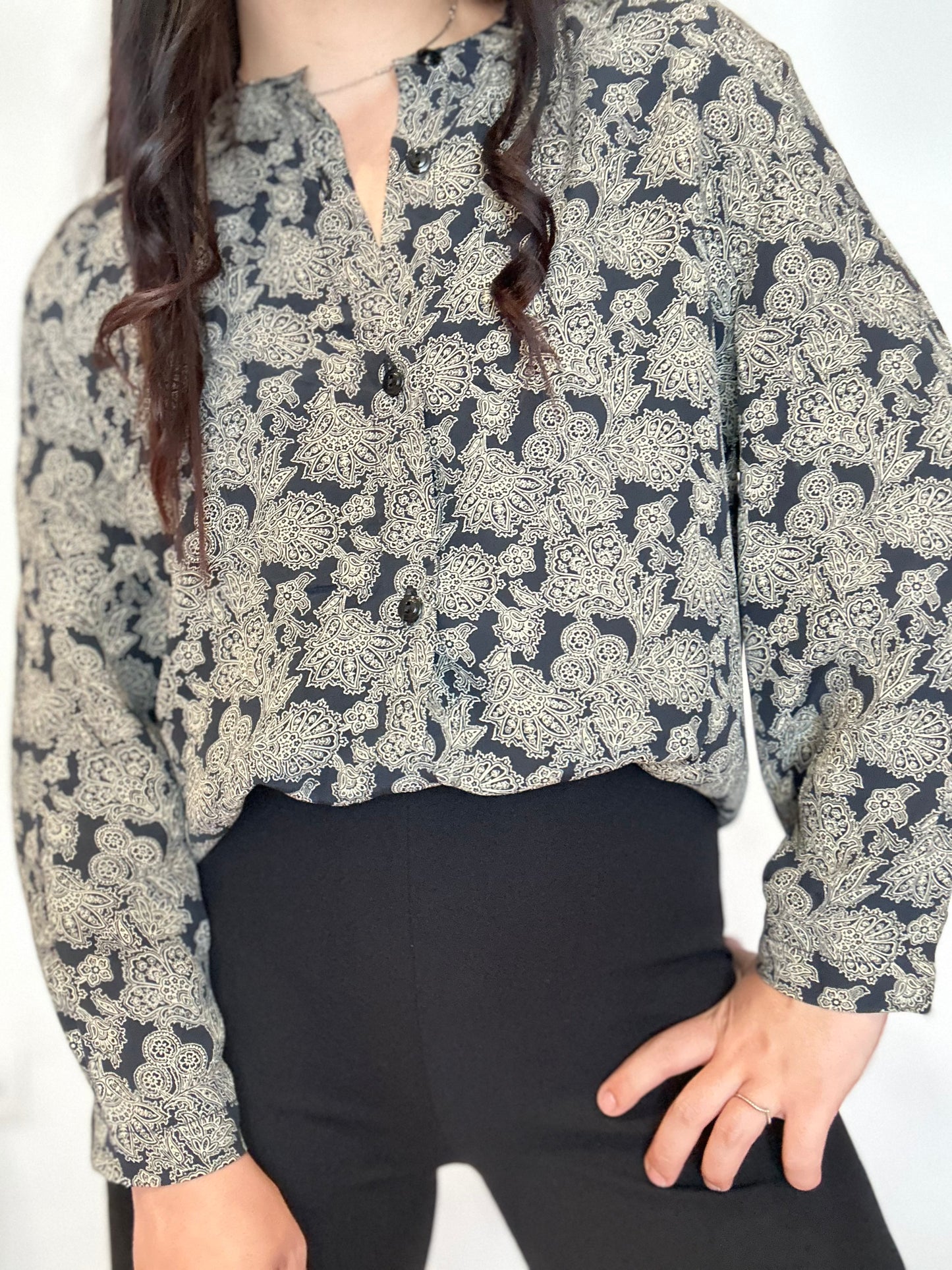 Blusa vintage estampado paisley