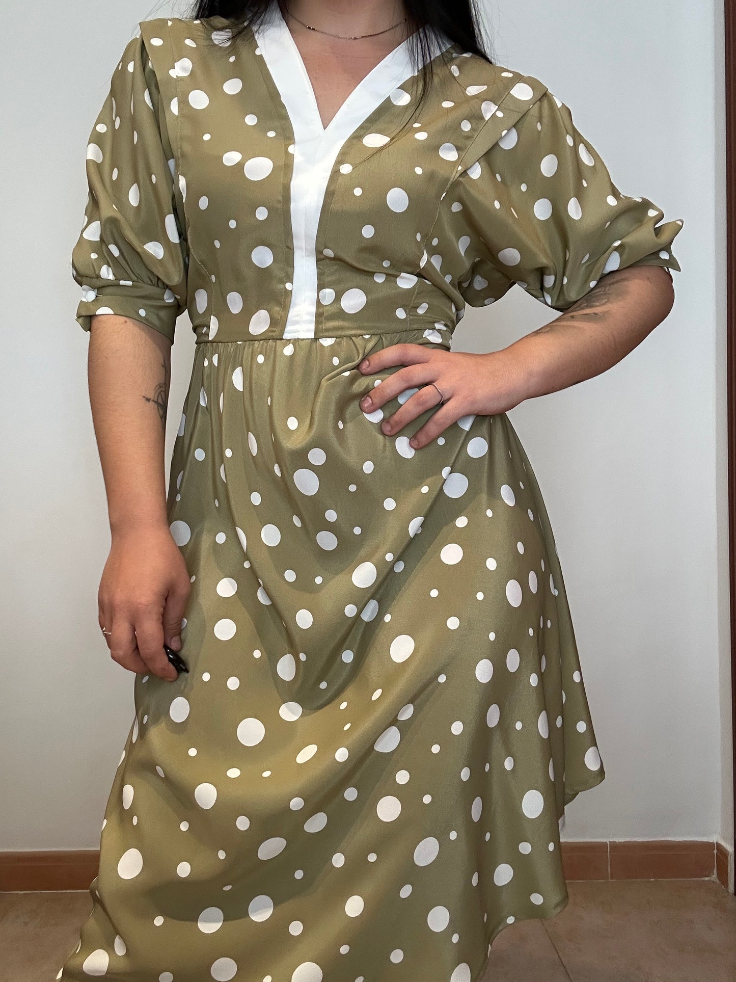 Vestido vintage estampado lunares