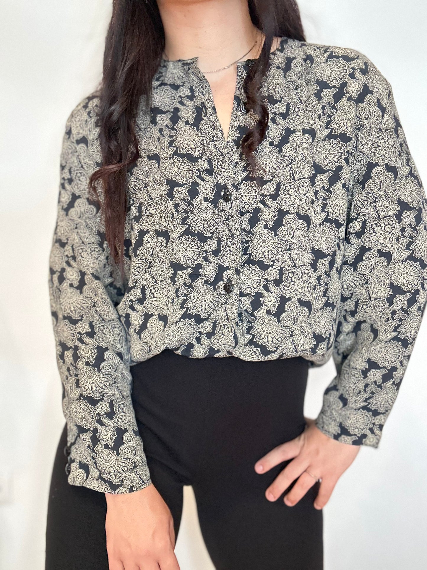 Blusa vintage estampado paisley