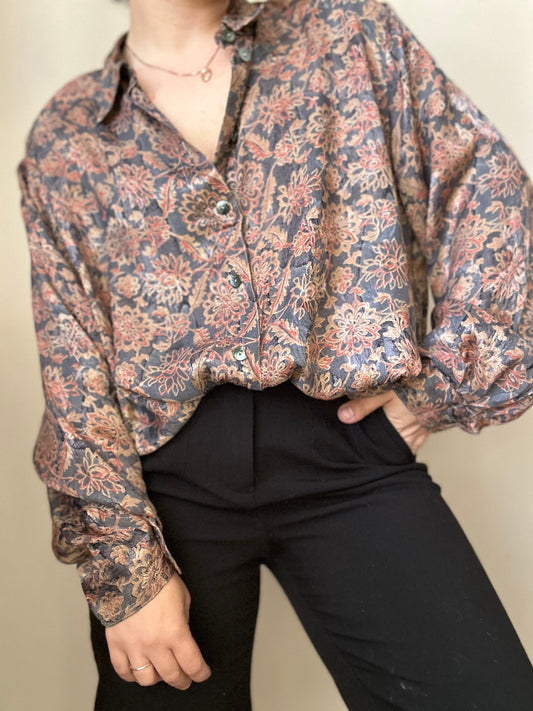 Camisa vintage exclusiva con estampado paisley