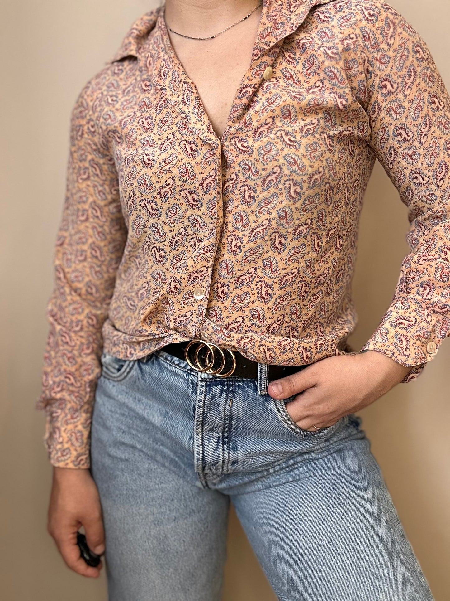 Blusa vintage estampada