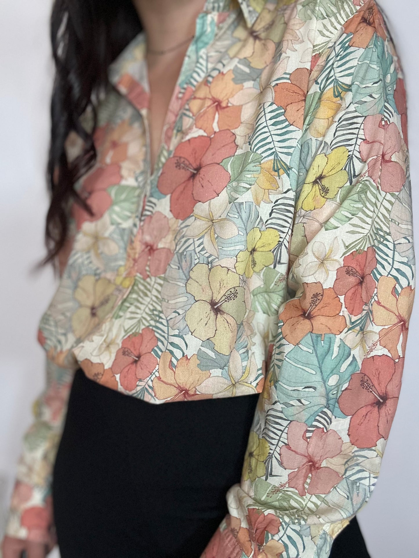 Blusa vintage estampado floral