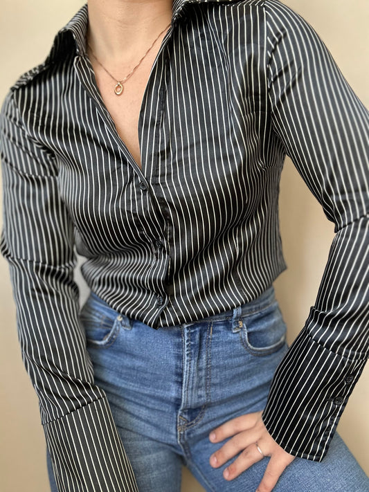 Camisa satinada vintage