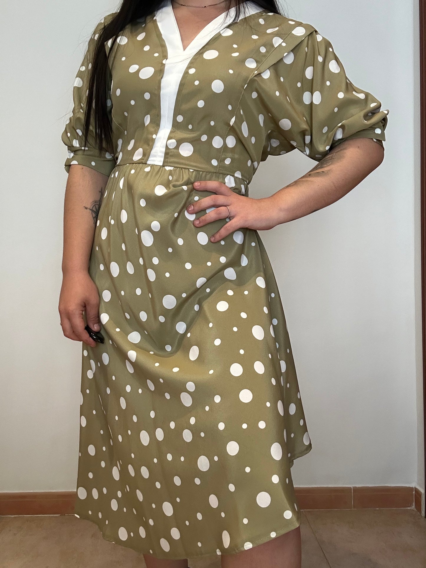 Vestido vintage estampado lunares