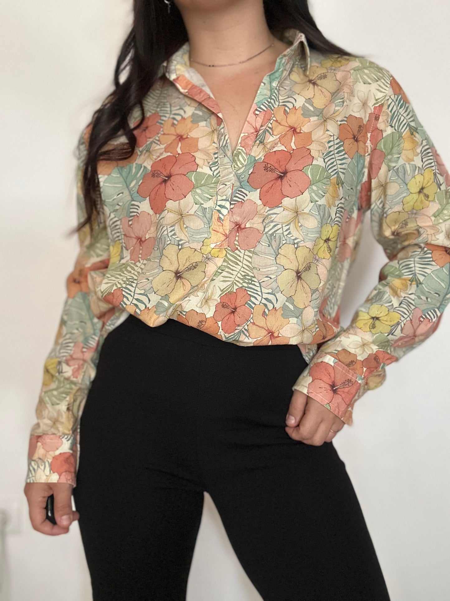 Blusa vintage estampado floral