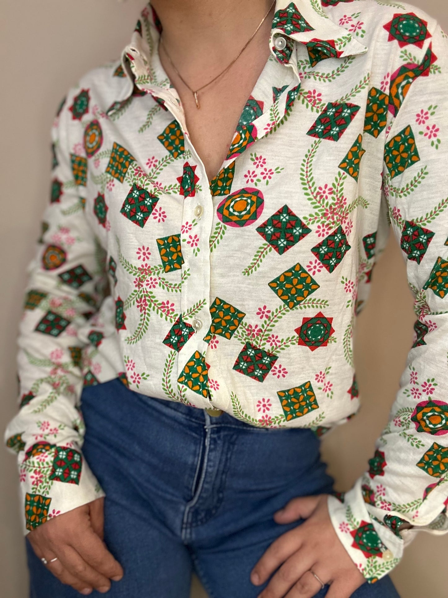 Camisa vintage estampada