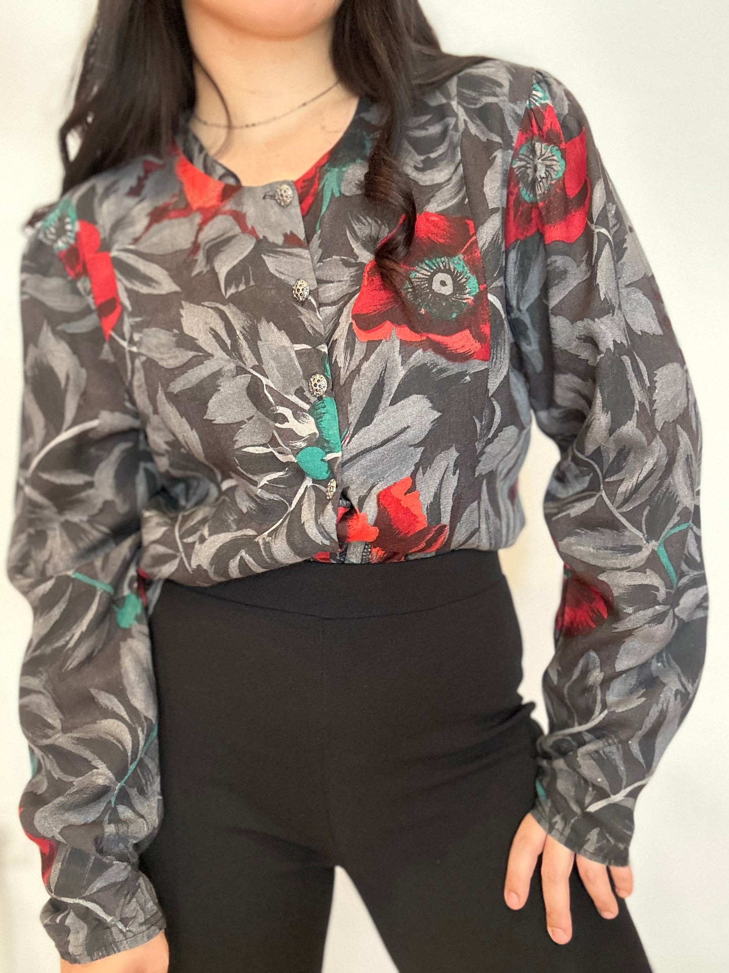 Camisa vintage estampado floral